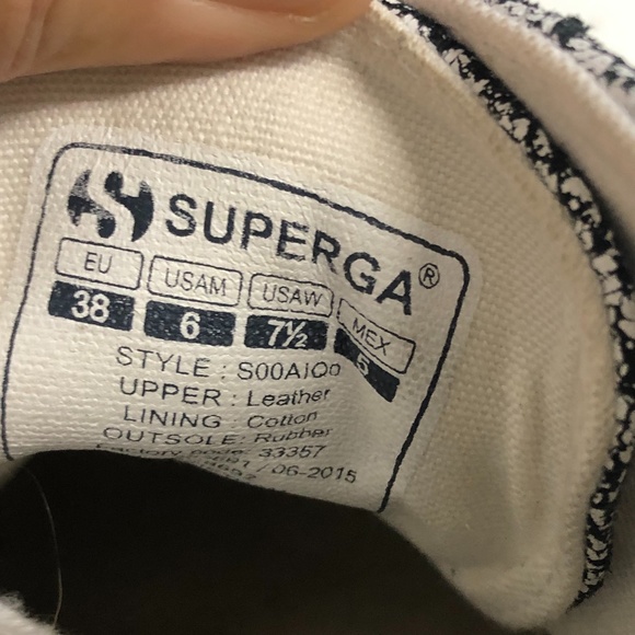 Cracked leather hightop supergas shoes size 7.5 - Picture 13 of 13